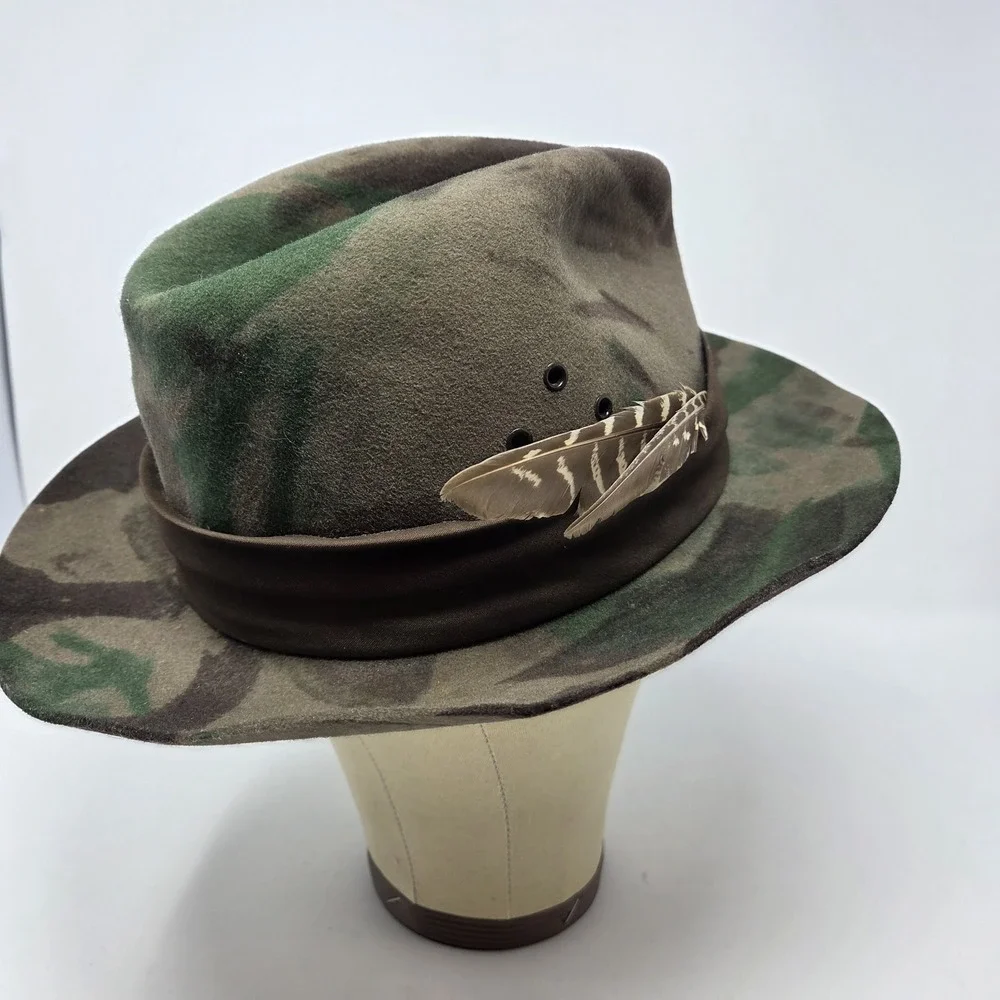 Best Broner Designer Collection Explorer Wool Hat Camo Vented Style Size L USA